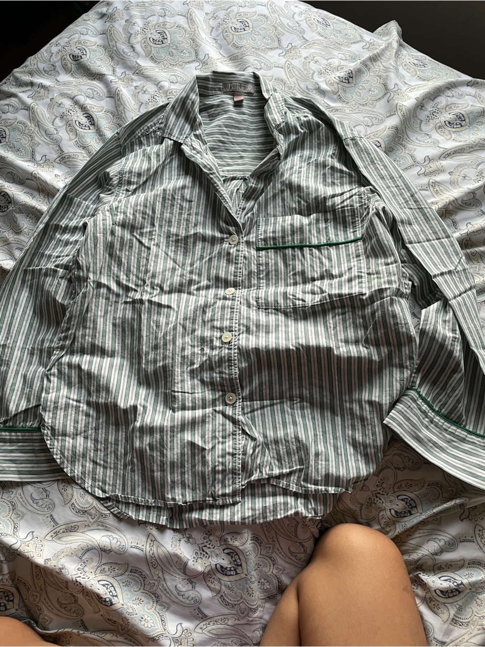 J.Crew Striped Pajama Top